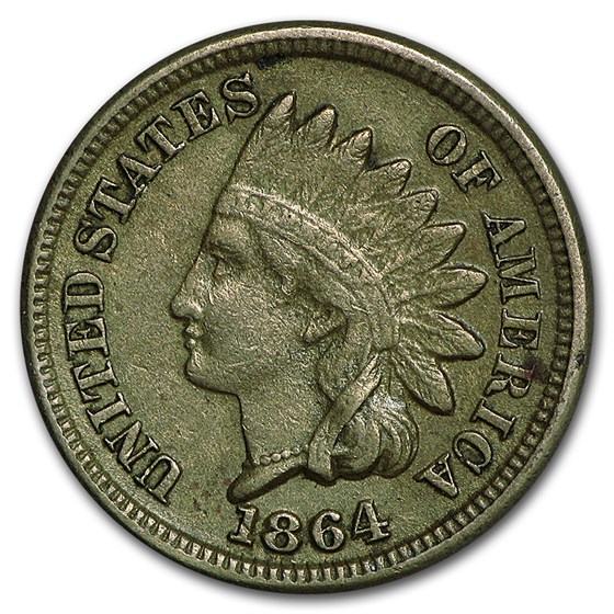 1864 Indian Head Cent Copper-Nickel XF