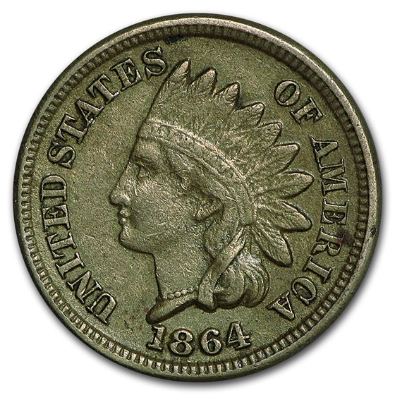 1864 Indian Head Cent Copper-Nickel XF 1864 Indian Head Cent Copper-Nickel XF