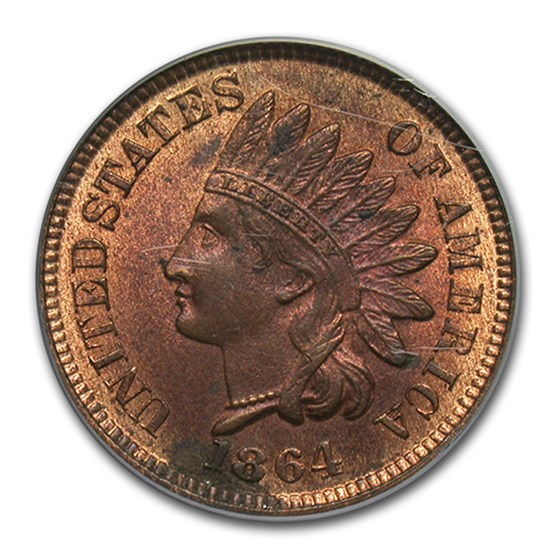 1864 Indian Head Cent MS-62 PCGS (Red/Brown, Bronze) 1864 Indian Head Cent MS-62 PCGS (Red/Brown, Bronze)
