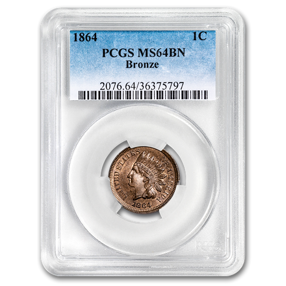 1864 Indian Head Cent MS-64 PCGS (Bronze) 1864 Indian Head Cent MS-64 PCGS (Bronze)