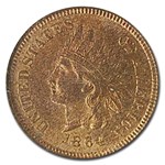 1864 Indian Head Cent MS-65 NGC (Red/Brown, Bronze L)