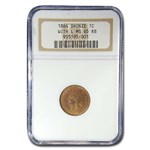 1864 Indian Head Cent MS-65 NGC (Red/Brown, Bronze L)