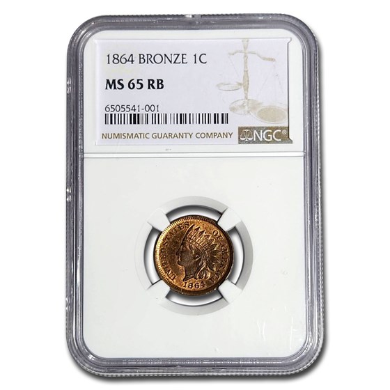1864 Indian Head Cent MS-65 NGC (Red/Brown, Bronze) 1864 Indian Head Cent MS-65 NGC (Red/Brown, Bronze)