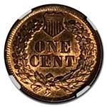 1864 Indian Head Cent MS-65 NGC (Red/Brown, Bronze)