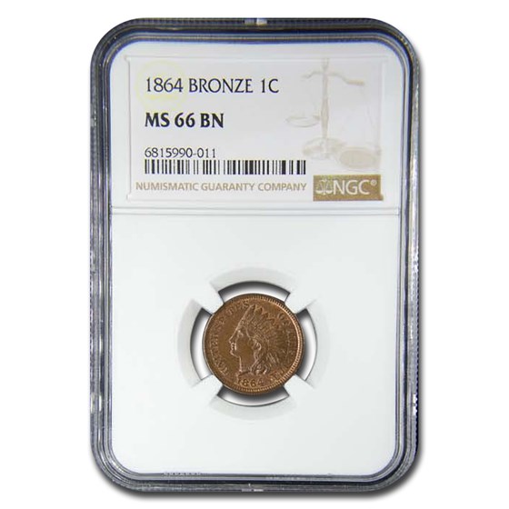 1864 Indian Head Cent MS-66 NGC (Brown) 1864 Indian Head Cent MS-66 NGC (Brown)