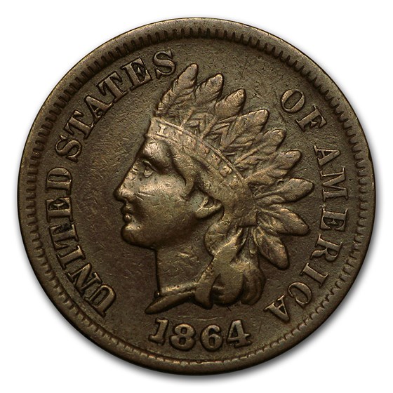 1864 Indian Head Cent VF (L on Ribbon) 1864 Indian Head Cent VF (L on Ribbon)