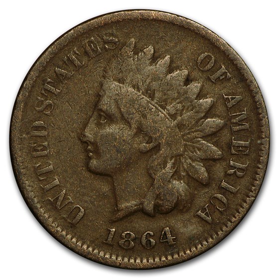1864 Indian Head Cent VG (L on Ribbon) 1864 Indian Head Cent VG (L on Ribbon)