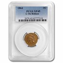 1864 Indian Head Cent XF-45 PCGS (L on Ribbon)