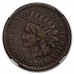 1864-L Indian Head Cent VF-30 NGC
