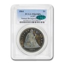 1864 Liberty Seated Dollar PF-65 Brown PCGS CAC (Pattern J-397) 1864 Liberty Seated Dollar PF-65 Brown PCGS CAC (Pattern J-397)