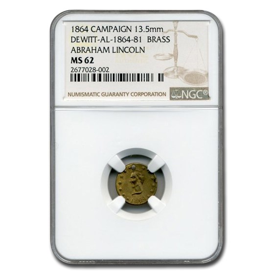 1864 Lincoln Campaign Medal MS-62 NGC 1864 Lincoln Campaign Medal MS-62 NGC