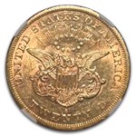 1864-S $20 Liberty Gold Double Eagle AU-53 NGC