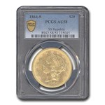 1864-S $20 Liberty Gold Double Eagle AU-58 PCGS