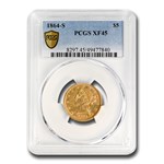 1864-S $5 Liberty Gold Half Eagle XF-45 PCGS