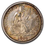 1864-S Liberty Seated Dime MS-66 PCGS CAC