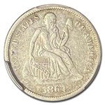 1864-S Liberty Seated Dime VF-35 PCGS