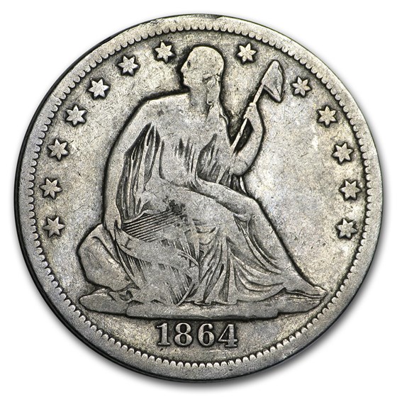 1864-S Liberty Seated Half Dollar Fine