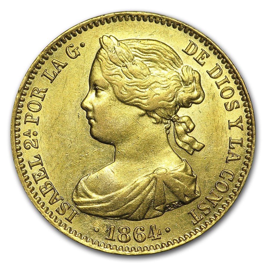buy-1864-spain-gold-100-reales-isabel-ii-au-apmex