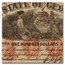 1864 State of Georgia, Milledgeville $100 Note VF