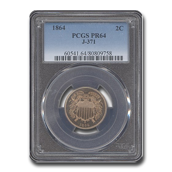 1864 Two Cent Pattern PR-64 PCGS (J-371) 1864 Two Cent Pattern PR-64 PCGS (J-371)