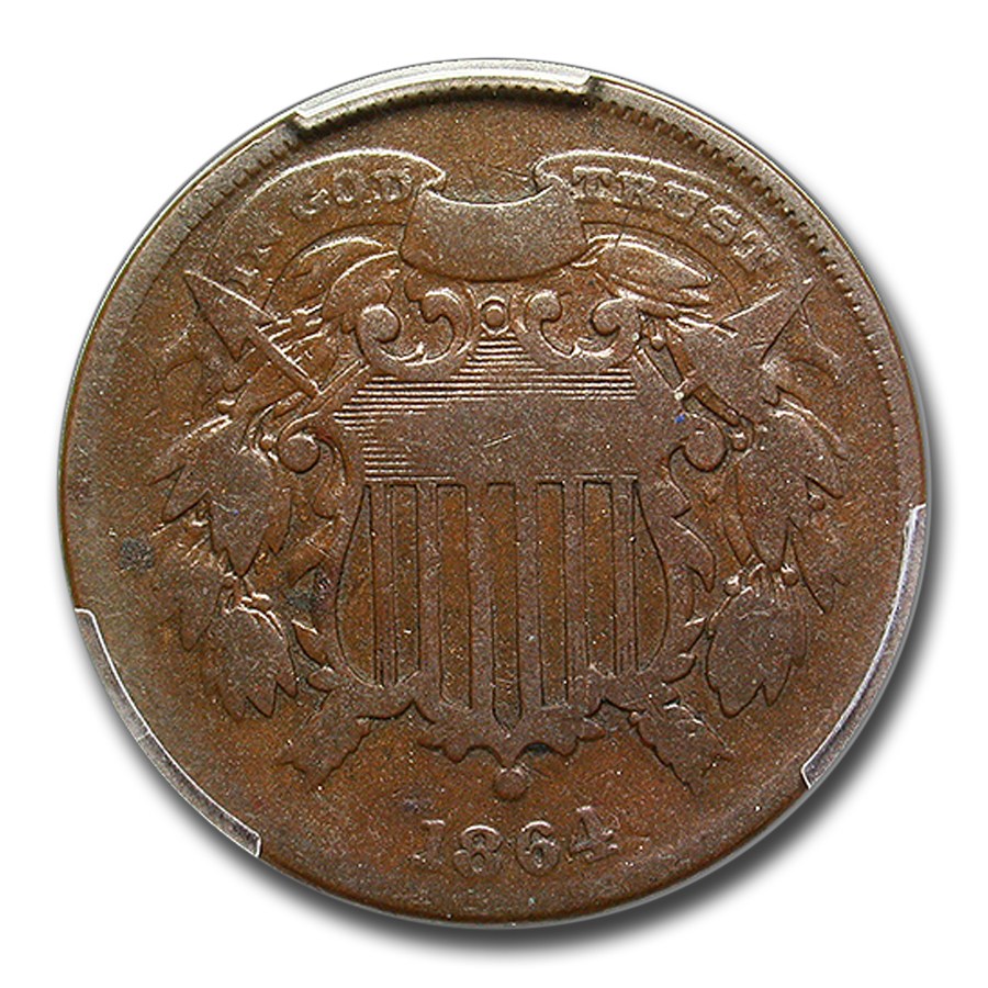 Buy 1864 Two Cent Piece Good-6 Brown, Small Motto | APMEX