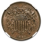 1864 Two Cent Piece Large Motto MS-63 NGC (Brown)