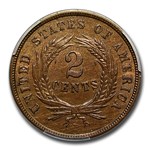 1864 Two Cent Piece Large Motto MS-63 PCGS (Brown)