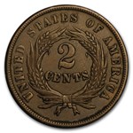 1864 Two Cent Piece Large Motto XF