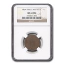 1864 Two Cent Piece MS-61 NGC (Brown, Small Motto)