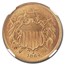 1864 Two Cent Piece MS-66+ NGC CAC (Red/Brown, Large Motto)