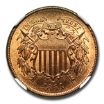 1864 Two Cent Piece MS-67 NGC (Red/Brown)