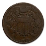 1864 Two Cent Piece Small Motto Good