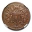 1864 Two Cent Piece Small Motto XF-45 NGC (Brown)
