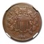 1864 Two Cent Piece Small Motto XF-45 NGC (Brown)