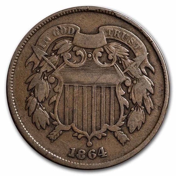 1864 Two Cent Piece VG (Rotated Rev) 1864 Two Cent Piece VG (Rotated Rev)