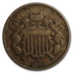 1864 Two Cent Piece VG