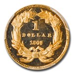1865 $1 Indian Head Gold PR-64 Cameo PCGS CAC