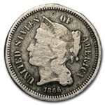 1865-1889 3 Cent Nickels Culls