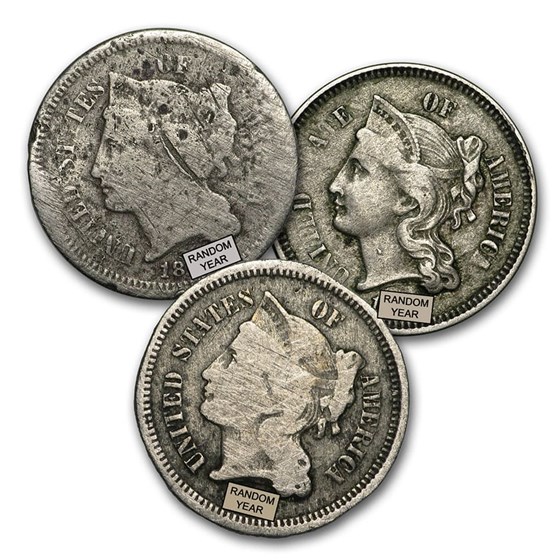 1865-1889 3 Cent Nickels Culls 1865-1889 3 Cent Nickels Culls
