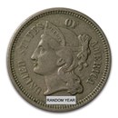 1865-1889 3 Cent Nickels VF