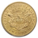 1865 $20 Liberty Gold Double Eagle AU-58 PCGS