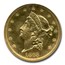 1865 $20 Liberty Gold Double Eagle MS-61 NGC (SS Republic Dt Rim)