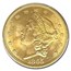 1865 $20 Liberty Gold Double Eagle MS-64 PCGS CAC (SS Republic)