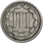 1865 3 Cent Nickel Fine
