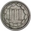 1865 3 Cent Nickel Fine