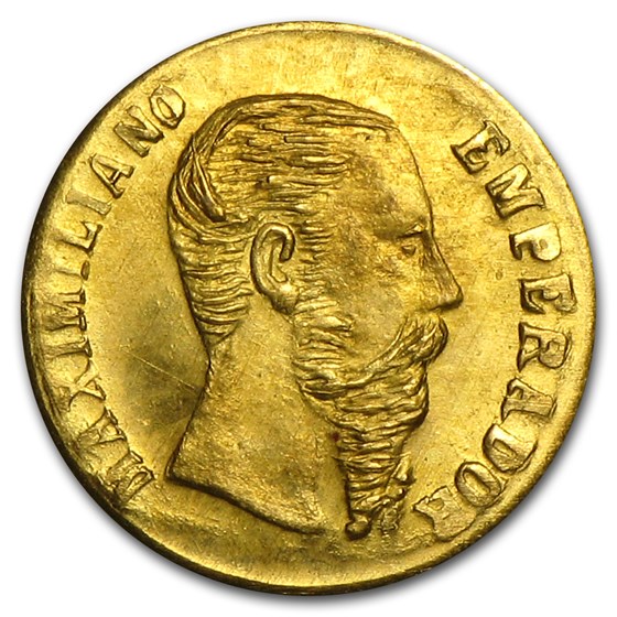 1865-B Mexico Mini Gold 1/50 Oz Maximiliano (Grove-152) 1865-B Mexico Mini Gold 1/50 Oz Maximiliano (Grove-152)