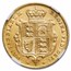 1865 Great Britain Gold 1/2 Sovereign Victoria Shield AU-58 NGC