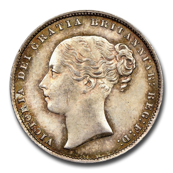 1865 Great Britain Silver Shilling Victoria MS-66 NGC 1865 Great Britain Silver Shilling Victoria MS-66 NGC