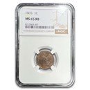 1865 Indian Head Cent MS-65 NGC (Red/Brown)