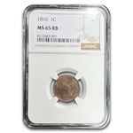 1865 Indian Head Cent MS-65 NGC (Red/Brown)